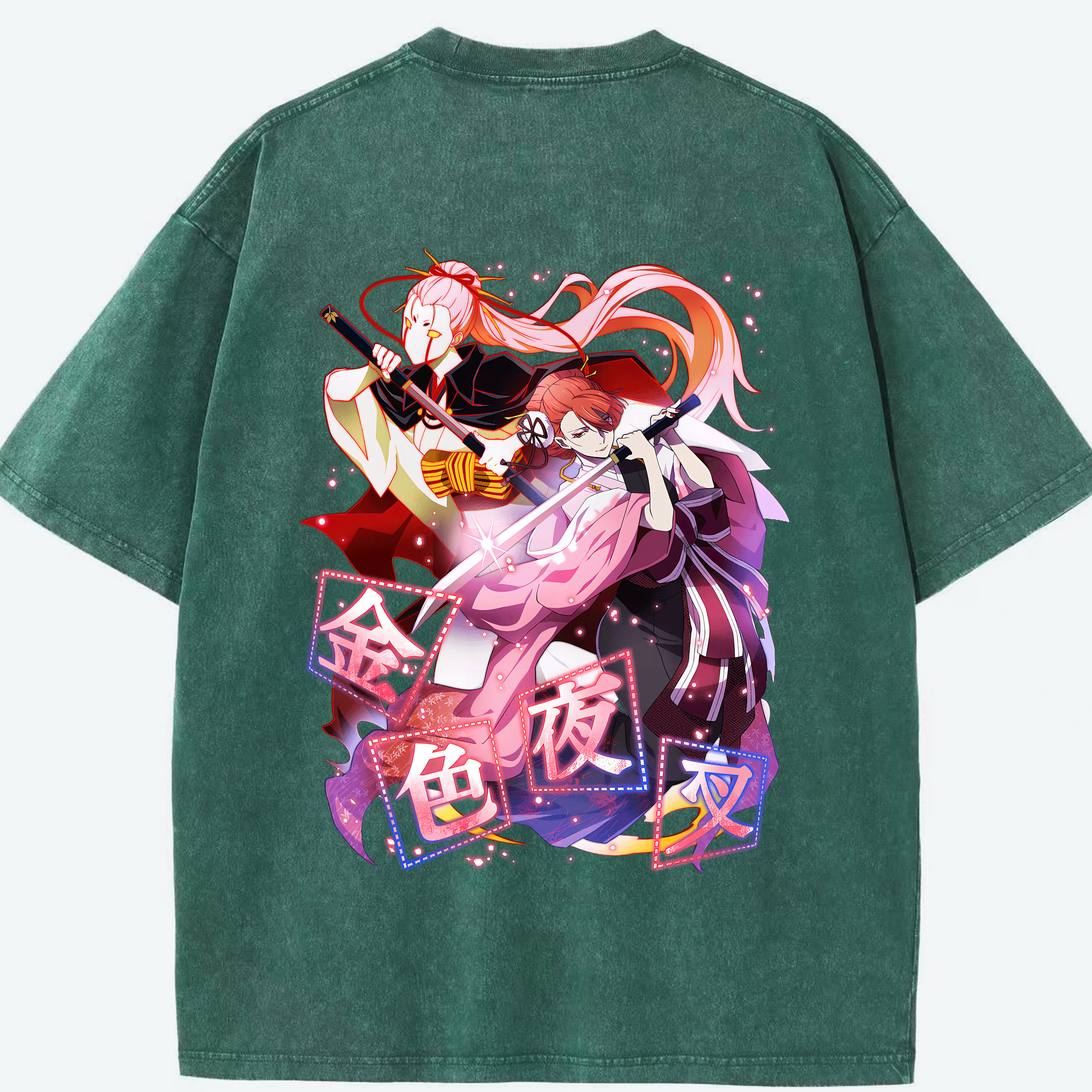（画像用） 文豪ストレイドッグス Bungo Stray Dogs 綿100% ヴィンテージ風 半袖Tシャツ（背面プリント）